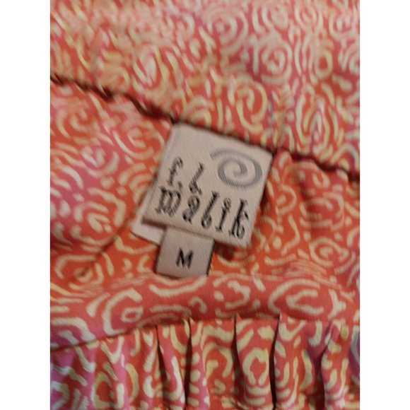 F L Malik Outfit Set Women's L Tank Sz M Maxi Skirt Rayon Ruffle Floral Hippie - Picture 8 of 9